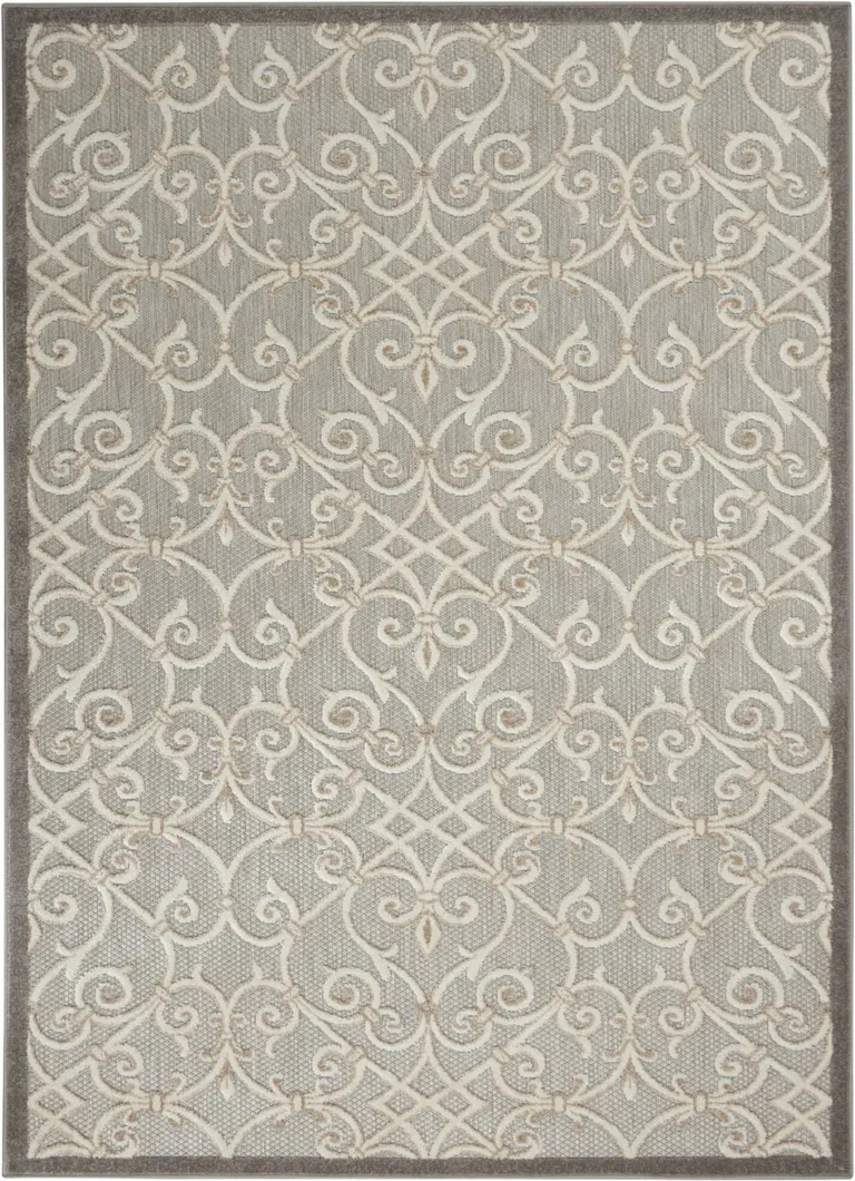 Natural and Gray Indoor Outdoor Area Rug Photo 3