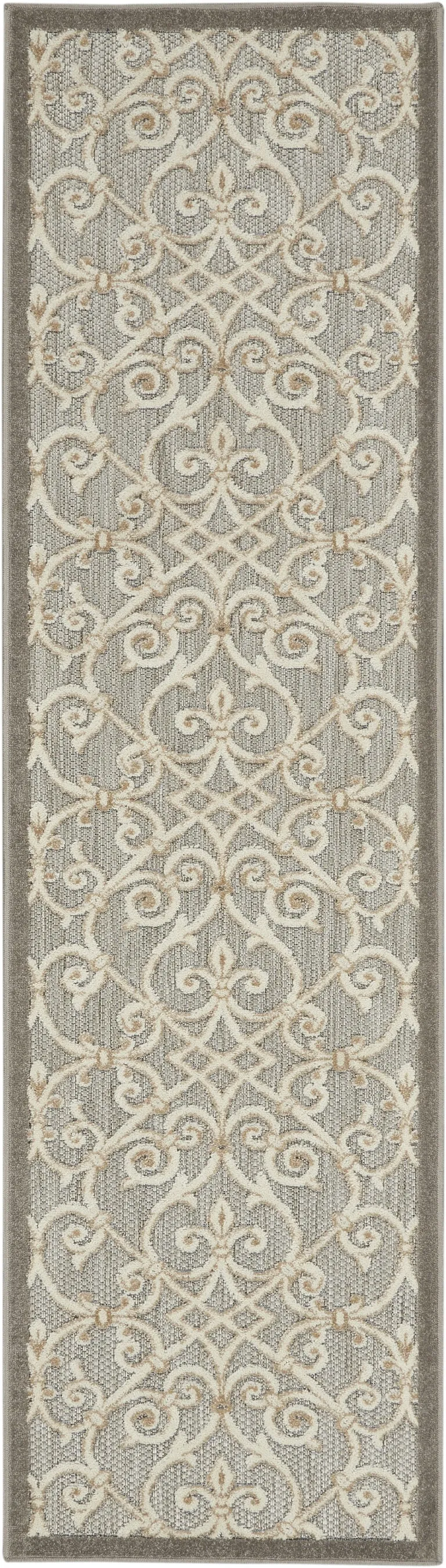 Natural and Gray Indoor Outdoor Runner Rug Photo 4