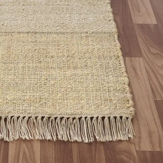 Natural and Ivory Abstract Hand Woven Area Rug Photo 8