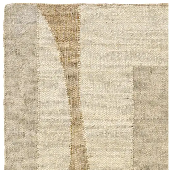 Natural and Ivory Abstract Hand Woven Area Rug Photo 4