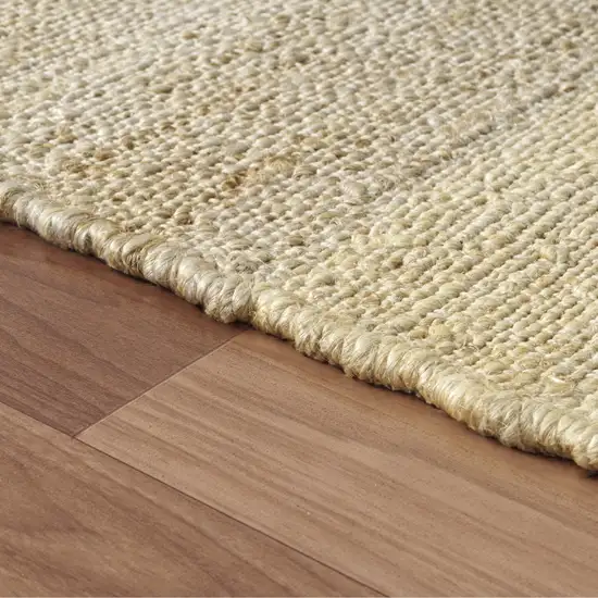 Natural and Ivory Abstract Hand Woven Area Rug Photo 7