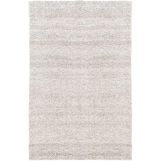 Natural and Ivory Chevron Hand Woven Area Rug Photo 1