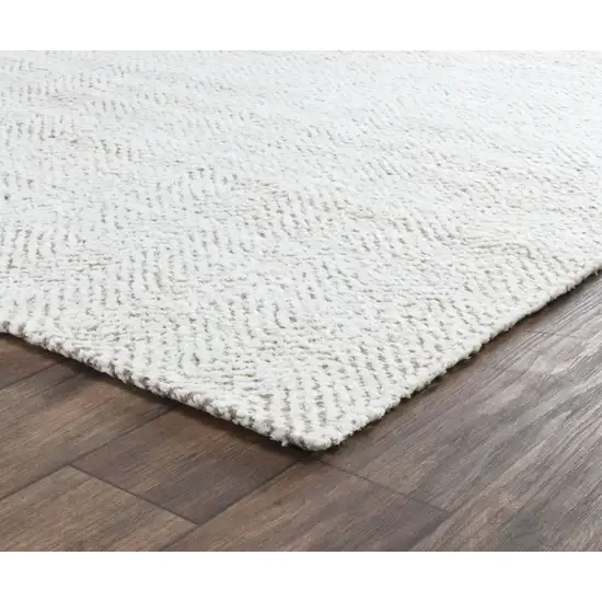 Natural and Ivory Chevron Hand Woven Area Rug Photo 3