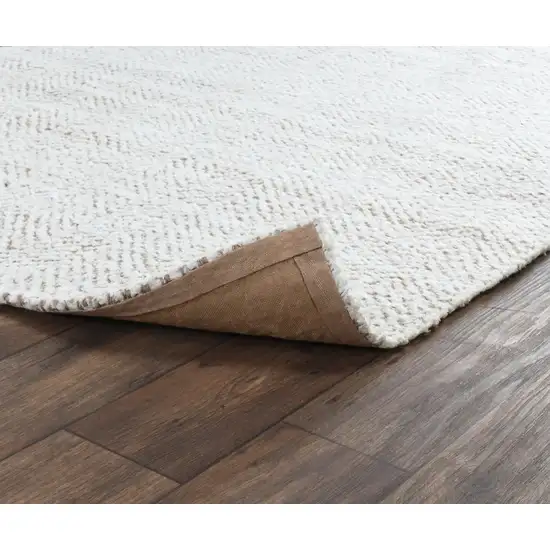 Natural and Ivory Chevron Hand Woven Area Rug Photo 4