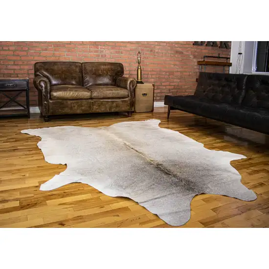 Natural and Light Gray Cowhide  Area Rug Photo 4