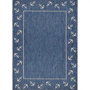 Photo of Navy Anchor Indoor Outdoor Area Rug