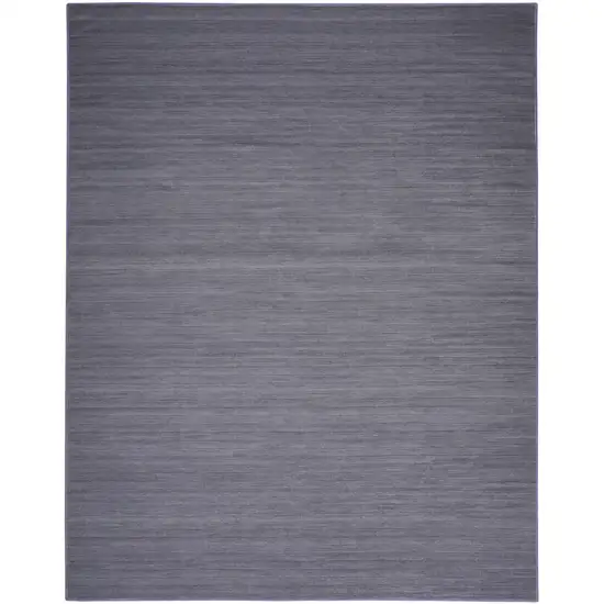 Navy Blue Abstract Washable Area Rug Photo 4