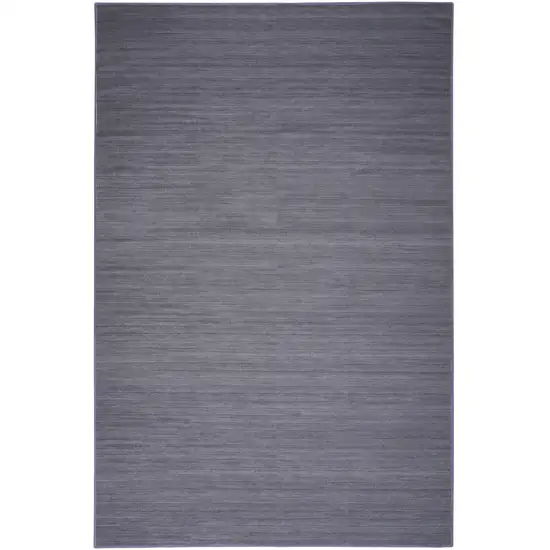 Navy Blue Abstract Washable Area Rug Photo 2