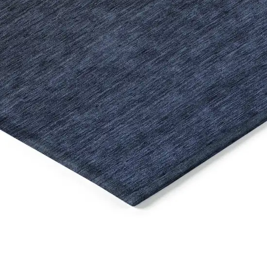 Navy Blue And Charcoal Abstract Washable Indoor Outdoor Area Rug Photo 5