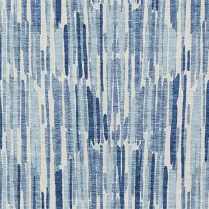 Photo of Navy Blue And Sky Blue Abstract Washable Indoor Outdoor Area Rug