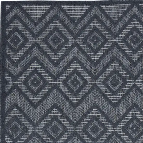 Navy Blue Argyle Indoor Outdoor Area Rug Photo 3