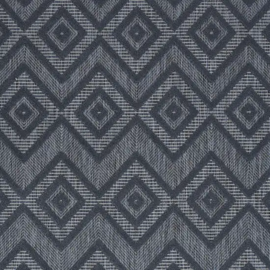 Navy Blue Argyle Indoor Outdoor Area Rug Photo 3