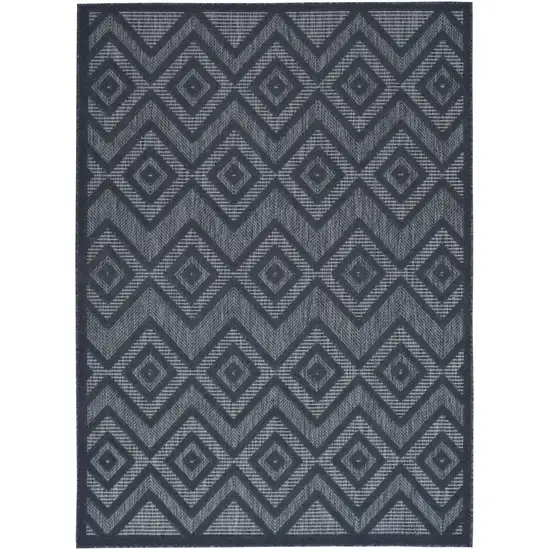 Navy Blue Argyle Indoor Outdoor Area Rug Photo 1