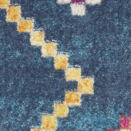 Navy Blue Berber Pattern Area Rug Photo 2