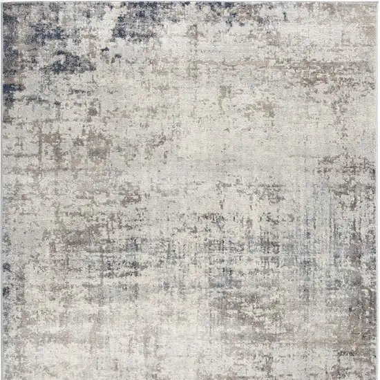 Navy Blue Distressed Striations Area Rug Photo 7