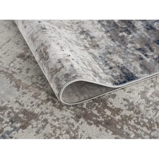Navy Blue Distressed Striations Area Rug Photo 8