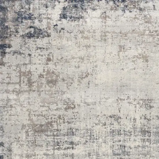 Navy Blue Distressed Striations Area Rug Photo 4