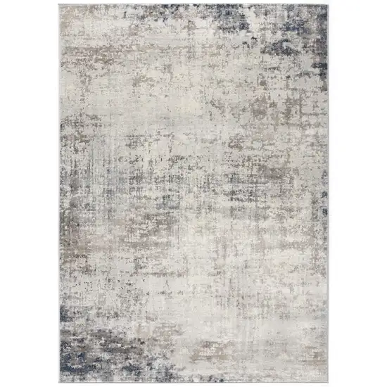 Navy Blue Distressed Striations Area Rug Photo 3