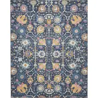 Photo of Navy Blue Floral Buds Area Rug