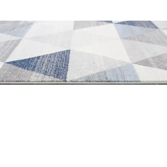 Navy Blue Geometric Diamond Area Rug Photo 3