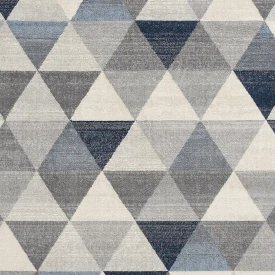 Navy Blue Geometric Diamond Area Rug Photo 4