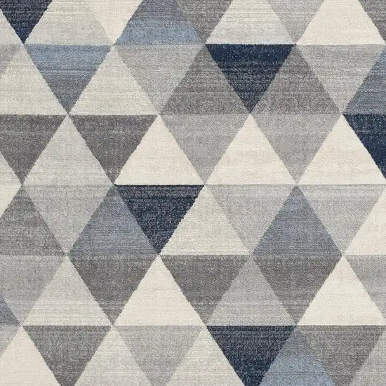 Navy Blue Geometric Diamond Area Rug Photo 6