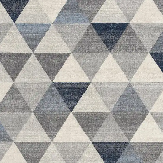 Navy Blue Geometric Diamond Area Rug Photo 5