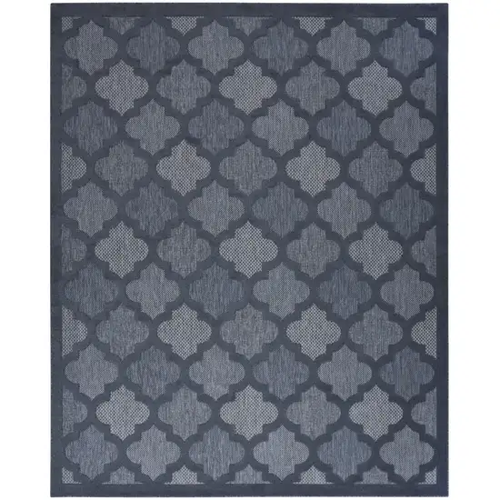 Navy Blue Geometric Flatweave Area Rug Photo 1