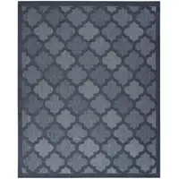 Photo of Navy Blue Geometric Flatweave Area Rug