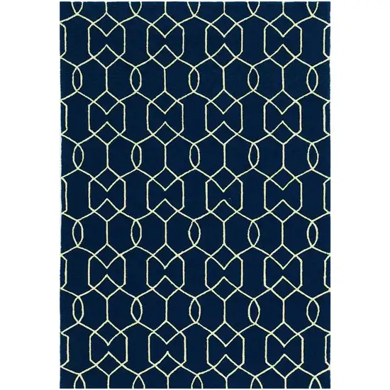 Blue Moroccan Indoor Outdoor Area Rug Photo 2