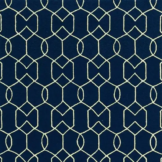 Navy Blue Moroccan Indoor Outdoor Area Rug Photo 7