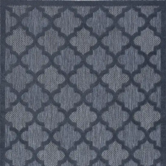 Navy Blue Ikat Indoor Outdoor Area Rug Photo 4