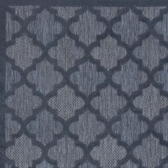 Navy Blue Ikat Indoor Outdoor Area Rug Photo 3