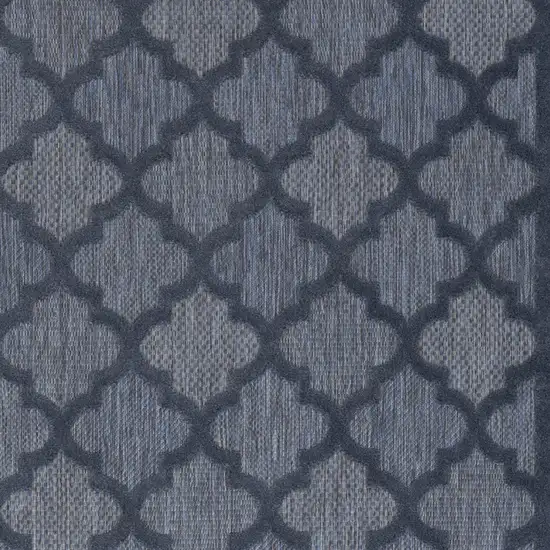 Navy Blue Ikat Indoor Outdoor Area Rug Photo 3