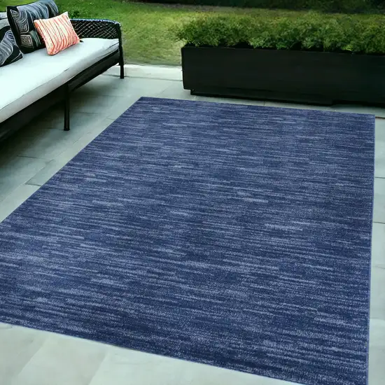 Blue Non Skid Indoor Outdoor Area Rug Photo 2