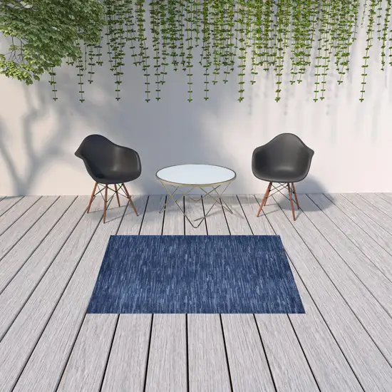 Navy Blue Non Skid Indoor Outdoor Area Rug Photo 2