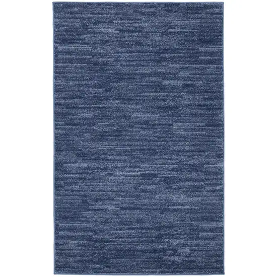 Navy Blue Non Skid Indoor Outdoor Area Rug Photo 1