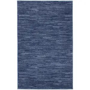 Photo of Navy Blue Non Skid Indoor Outdoor Area Rug