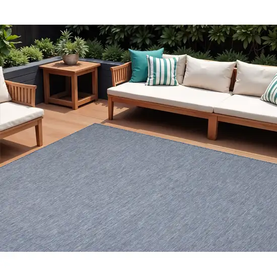 Navy Blue Indoor Outdoor Area Rug Photo 1