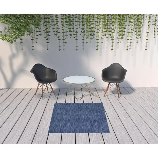 Navy Blue Square Non Skid Indoor Outdoor Area Rug Photo 2