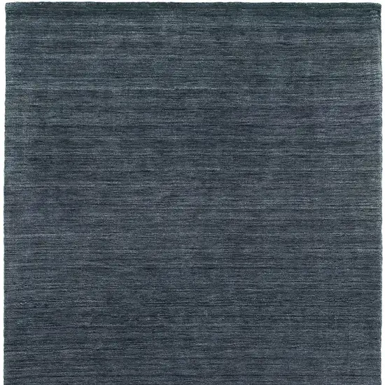 Navy Blue Wool Hand Tufted Area Rug Photo 4