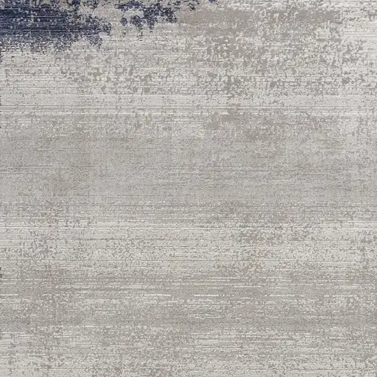 Navy Blue and Gray Abstract Distressed Non Skid Area Rug Photo 5