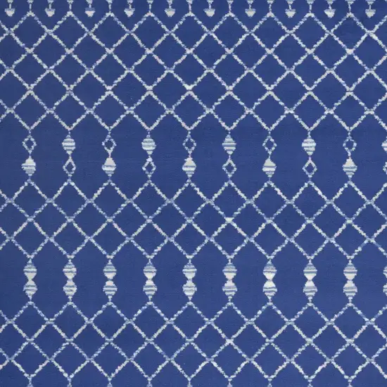 Navy Blue and Ivory Berber Pattern Area Rug Photo 8