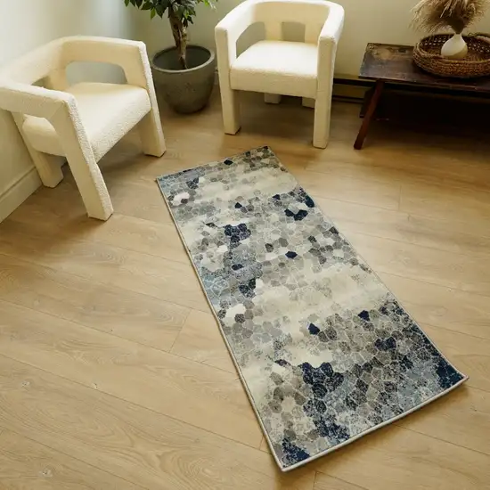 Navy Geometric Area Rug Photo 6