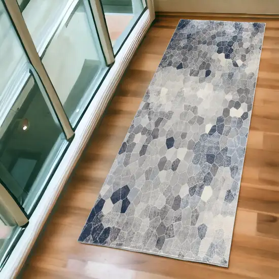 Navy Geometric Area Rug Photo 1