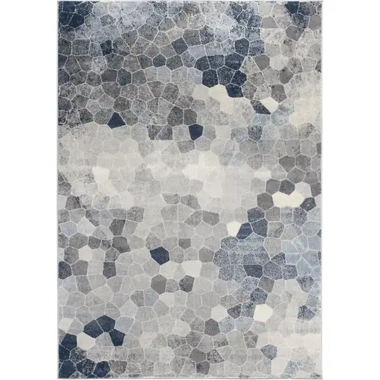 Navy Geometric Area Rug Photo 2