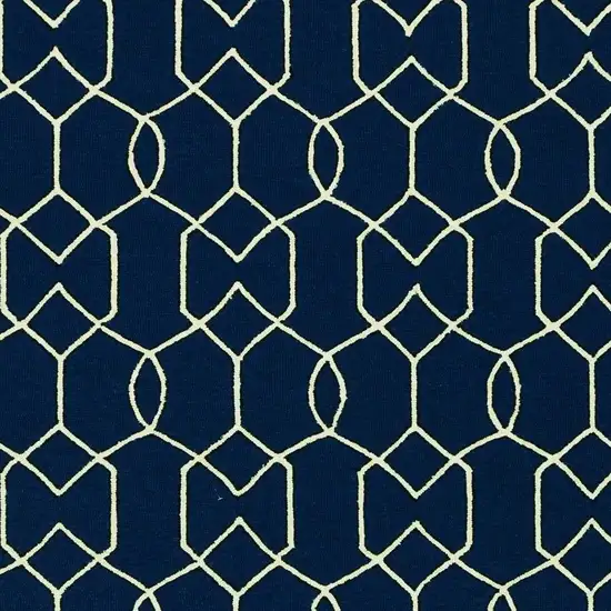 Navy Geometric Trellis Uv Treated Indoor Area Rug Photo 8