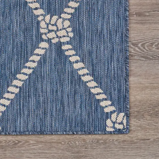 Navy Knot Indoor Outdoor Area Rug Photo 8