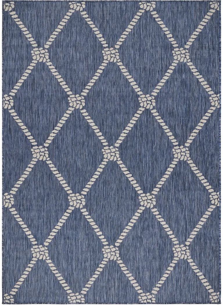 Navy Knot Indoor Outdoor Area Rug Photo 4