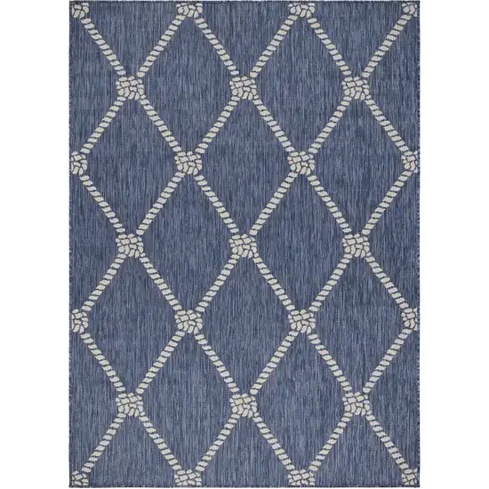 Navy Knot Indoor Outdoor Area Rug Photo 4